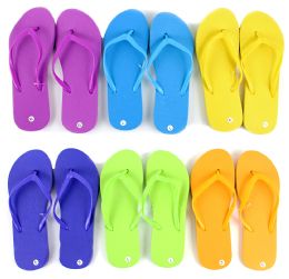 48 Units of Children's Flip Flops - Solid Colors - Boys Flip Flops & Sandals