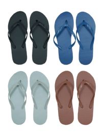 48 Units of Children's Flip Flops - Solid Colors - Boys Flip Flops & Sandals