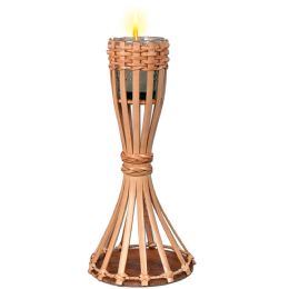 6 Units of Tabletop Bamboo Torch Candle Included - Candles & Accessories