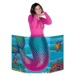 6 Pieces Mermaid Tail Photo Prop Prtd 2 Sides; 1 Side Underwater/other Side  Color Me  Underwater - Photo Prop Accessories & Door Cover