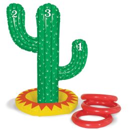 6 Units of Inflatable Cactus Ring Toss 3 Rings Included - Party Favors