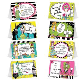 12 of Dolly Mama's Adult Celebratn Table Cards Prtd Front & Back