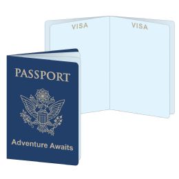 12 Units of Around The World Passports - Party Favors
