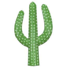 24 Pieces Plastic Cactus Green W/white Print - Party Supplies