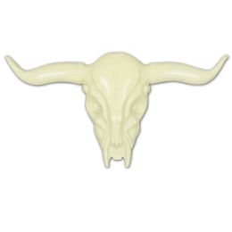 24 of Plastic Longhorn Skull White W/ivory Print