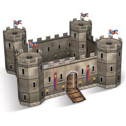 12 Pieces 3-D Castle Centerpiece Assembly Required - Party Center Pieces