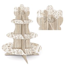 12 Pieces Wedding Cupcake Stand Assembly Required - Party Center Pieces