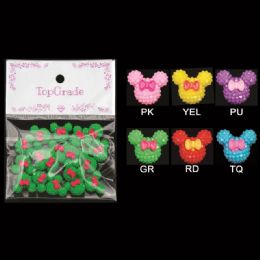 12 Wholesale Acrylic Rhinestone Mickey Mouse Purple