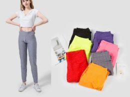 24 Wholesale Womens Active Wear Capri Pants Size L/ xl