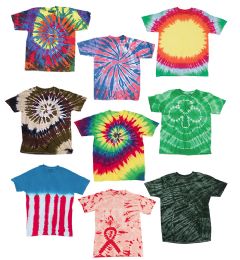 36 Wholesale Adult TiE-Dye T-Shirts In Assorted Colors Size 3xl