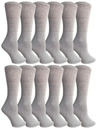 12 Wholesale Yacht & Smith Women's Cotton Crew Socks Gray Size 9-11