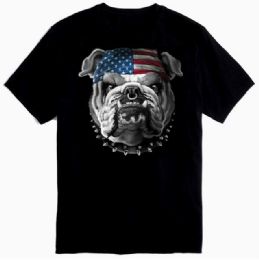 12 Wholesale American Bulldog Black Color Tshirt Plus Size