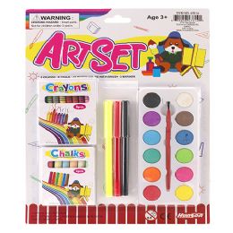 48 Pieces Art Set - Paint, Brushes & Finger Paint