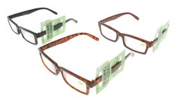 48 Wholesale Assorted Acrylic Rectangular Reading Glasses