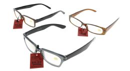 48 Wholesale Assorted Color Acrylic Rectangular Reading Glasses