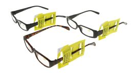 48 Wholesale Assorted Translucent Rectangular Reading Glasses