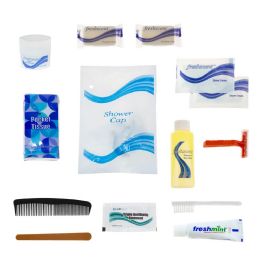 624 Wholesale Basic 15 Piece Hygiene & Toiletry Kit For Men, Women, Travel, Charity