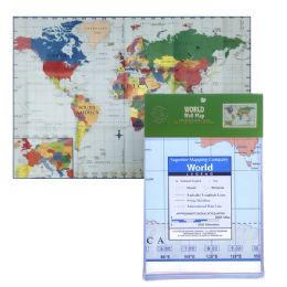24 Bulk Folded World Map