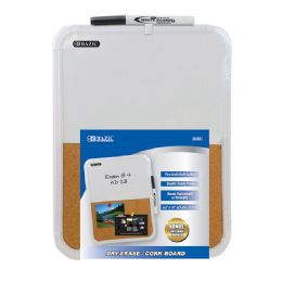 12 Bulk 8.5" X 11" Dry Erase / Cork Combo Board W/ Marker