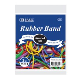 36 Bulk 2 Oz./ 56.70 G Assorted Sizes And Colors Rubber Bands