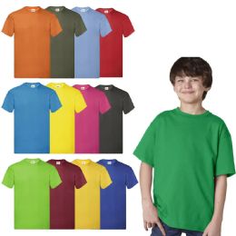 12 Pieces Billionhats Kids Youth Cotton Assorted Colors T-Shirts Size Xsmall - Boys T Shirts