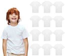 Billionhats Kids Youth Cotton White T-Shirts Size Large