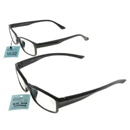 48 Wholesale Black Acrylic Rectangular Reading Glasses