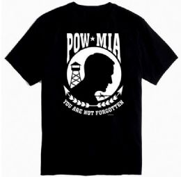 12 Bulk Black Color T Shirt Pow Mia Plus Size