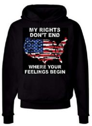 6 Pieces Black Hoodie My Right Don't End - Mens Sweat Shirt