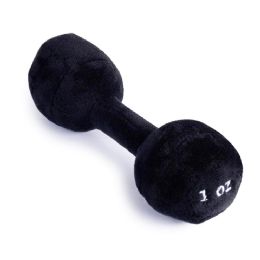 360 Pieces Black Plush Dumbbell Rattle, In Retail Box - Baby Toy - Baby Toys