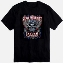 12 Wholesale Black T Shirt Second Amendment Plus Size