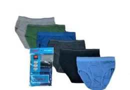 36 Pieces Boy's Cotton Color Briefs Size L - Boys Underwear