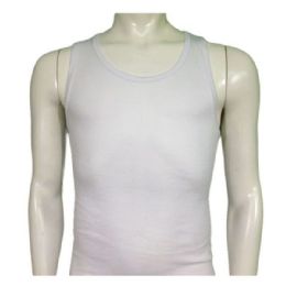 36 Wholesale Boys A-Shirt White Size Medium