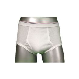 288 Wholesale Boys Fly Front White Brief In Size Medium