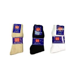144 Pairs Boys Nylon Dress Socks Size 7-9 In White - Boys Dress Socks