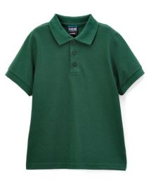 12 Pieces Boys Uniform Polo Shirt Size 12 In Hunter Green - Boys School Uniform Shirts