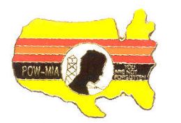 96 Pieces Brass Lapel Pin, "poW-Mia - You Are Not Forgotten" - Hat Pins & Jacket Pins