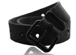 24 Wholesale Canvas Belt With 1 Hole Color Black