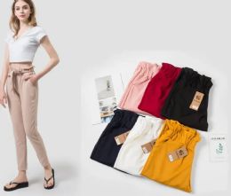 24 Wholesale Womens Capri Length Acrylic Material Pants Size xl