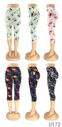 24 Pieces Capri Pants Flamingo Print Size L/ xl - Womens Leggings