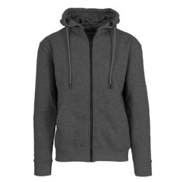 24 Wholesale Charcoal Zip Up Hoodies In Size 2xl