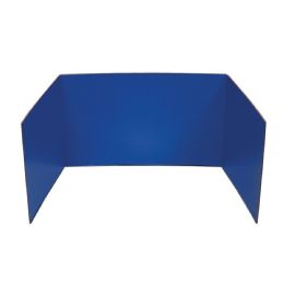 24 Pieces Corrugated Study Carrels, 12" X 48", Blue - Classroom Learning Aids