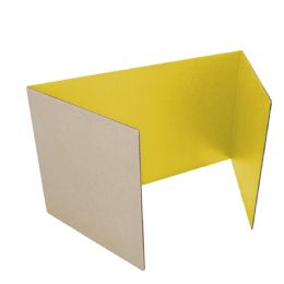 24 Pieces of Corrugated Study Carrels, 12" X 48", Yellow