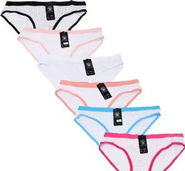48 Wholesale Women Cotton Panties Graphic Print Size L