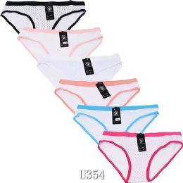 48 Wholesale Women Cotton Panties Graphic Print Size M