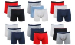 36 Wholesale Cotton Stretch Men's Boxer Short Assorted Colors Size xl