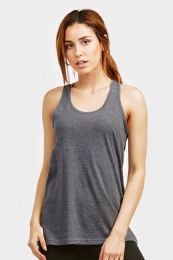 72 Wholesale Cottonbell Ladies Loose Fit Jersey Tank Top In Charcoal Grey Size Medium