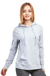 24 Wholesale Cottonbell Ladies Thin Pullover Hoodie Size S
