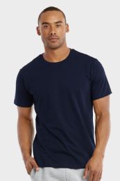 30 Wholesale Cottonbell Men's Crew Neck T Shirt In Navy Size X Large