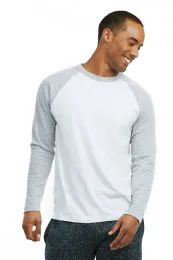 30 Pieces Cottonbell Men's Long Sleeve Baseball Tee Size xl - Mens T-Shirts